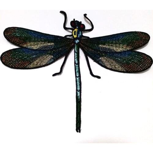 Clearance dragonfly patches for clothes 3D animal embroidered ironing Patches DIY iron on parches Embroidery applique animals