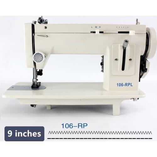 Portable heavy duty sewing machine, zigzag stitch 9 inch arm leather and walking foot/longer than 220V/110V 106-RP