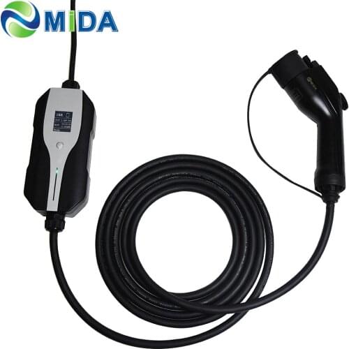 Type 1 Portable EV Charging Box Cable Switchable 10/16A Schuko Plug Electric Vehicle Car Charger EVSE