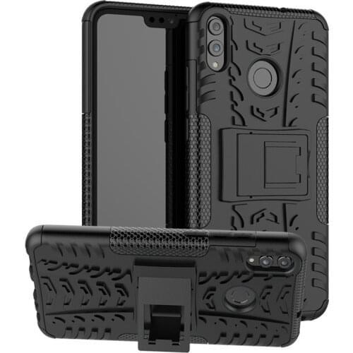 Rugged Armor Case for Huawei Honor 8X Case Cover Stand Hard Silicone Shockproof Bumper for Huawei Honor 8 X Honor8X