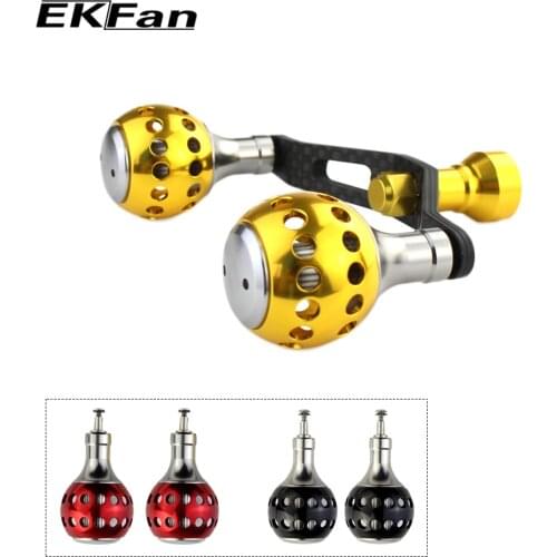 EKFan 90MM Aluminum Alloy Knob & Carbon Fiber Handle Fishing Reel Handle For DAI 2000-5000 series Fishing accessories