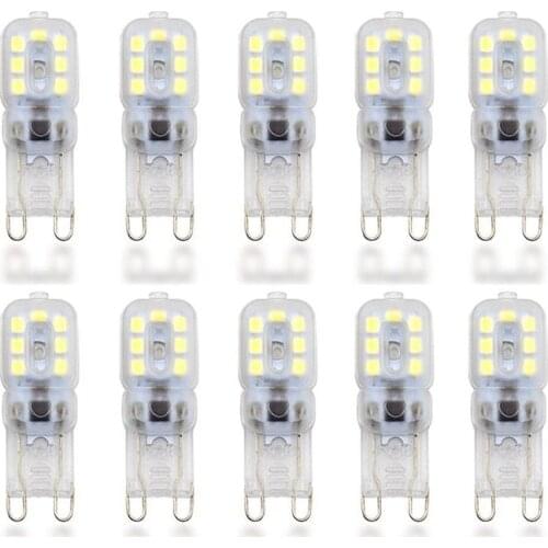 10 X G9 5W LED Dimmable Capsule Bulb Replace Light Lamps AC220-240V, White