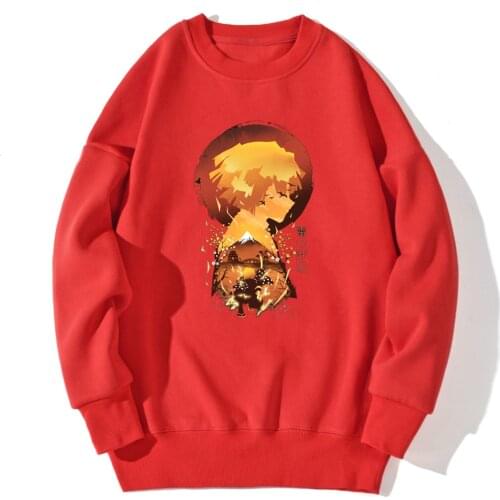Demon Slayer Printing Kpop Sweatshirt Mens Streetwear Casual Tops Leisure Pullovers Retro Fashion 2020 New Sudaderas Masculino