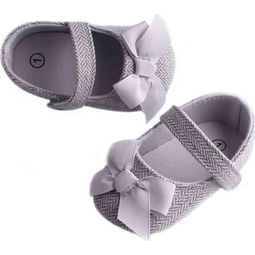 Cute Bows Newborn Baby Shoes Vintage Spring Soft Sole Princess Girls Shoes Infant Toddler Cotton Shoes First Walkers Toddler