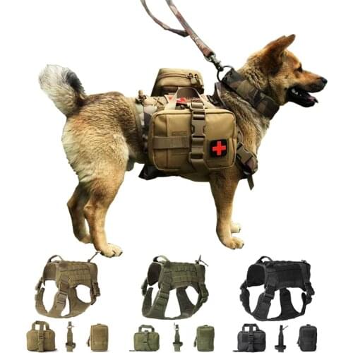 Military Dog Harness Vest Tactical Szelki Dla Psa Accessories Arnes Perro Pitbull Pug Perros Para Harnais Chien Mascotas Grande