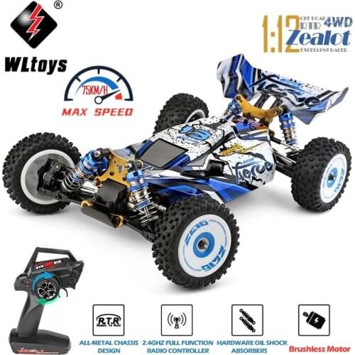 Wltoys 124019 Upgraded RC Brushless 124017 RTR 1/12 2.4G 4WD 70km/h RC Car Vehicles Metal Chassis Models Toys Off Road Model