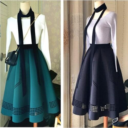 2020 Spring New Arrival Pleated Hepburn Style Vintage Skirt Saias Na Altura Do Joelho Elegant Tutu Pendulum Free Shipping