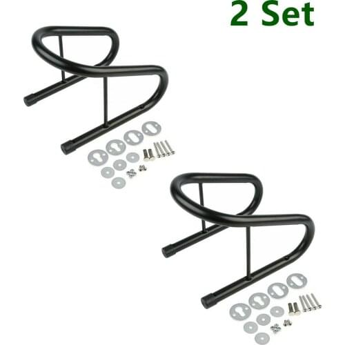 1/2PCS 6.5" Black Motorcycle Wheel Chock Kit Scooter Bike Stand Trailer Truck Mount Kit