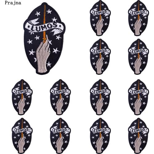 Prajna 10PCS lumos Letter Applique For Clothes Iron On Embriodered Patches On Clothes Punk Patches For Clothing Stickers Badges