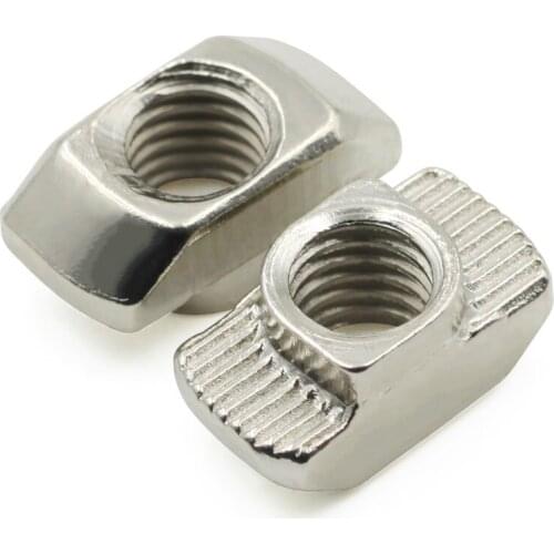 50Pcs M3/M4/M5*10*6 For 20 Series Slot T-nut Sliding T Nut Hammer Drop In Nut Fasten Connector 2020 Aluminum Extrusions