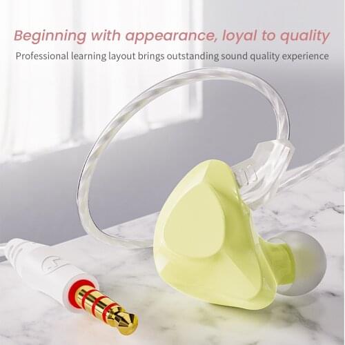 6 Colors 3.5mm Wired Headphones Bass Stereo Earphones Sport Earphone with Microphone Noise Reduction Earbuds for Xiaomi Samsung