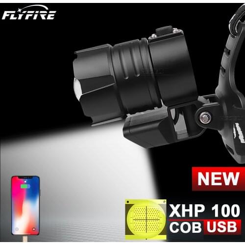 600000lm cob xhp100 Rechargeable LED Headlight Headlamp USB Head Flashlight XHP90 XHP70 XHP50 Hunting Camping 18650 Head Torch