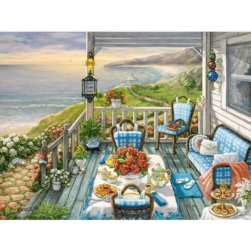 A4323 11CT/14CT/18CT/25CT/28CT oil street patterns Counted Cross Stitch DIY Cross Stitch Kits Embroidery Needlework Sets