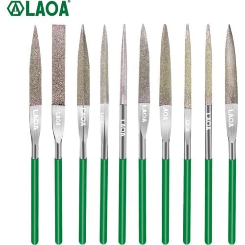 LAOA Diamond File Rasper Metal File in Shape Triangle Flat Semicircle Square Milling Tools Carving Tool