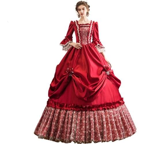Rococo Baroque Marie Antoinette Ball Dresses 18th Century Renaissance Historical Period Dress Gown for Women