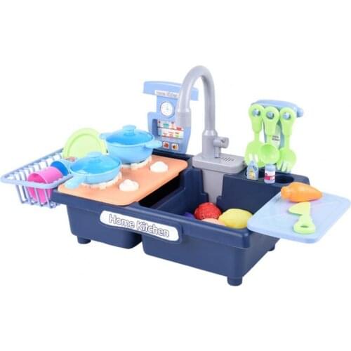 Children Realistic Dishwasher Automatic Water Outlet Electric Kitchen Sink Toys