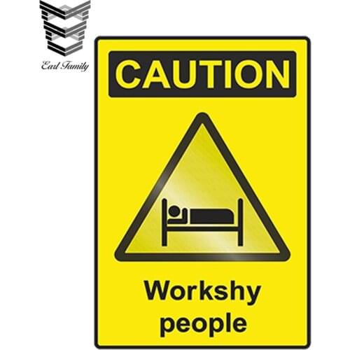 EARLFAMILY 13cm x 7cm Car Styling Caution Vinyl Sticker Laptop Travel Luggage Auto Moto Decor Car Sticker Waterproof Accessories