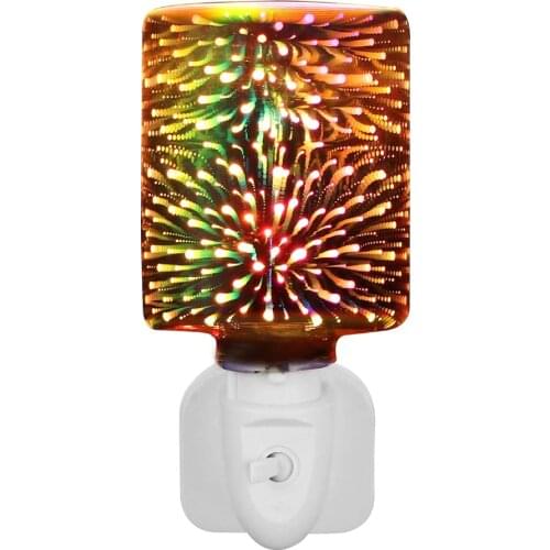 Electric Wax Melt Burner Plug In Fragrance Candle Wax Warmer, Glass Oil Burner for Scented Candles, Night Light 3D Decorative