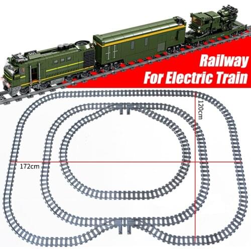 KAZI Technical Battery Powered Electric Compatible MOC Classic City Train Rail Building Blocks Bricks Technician Toys