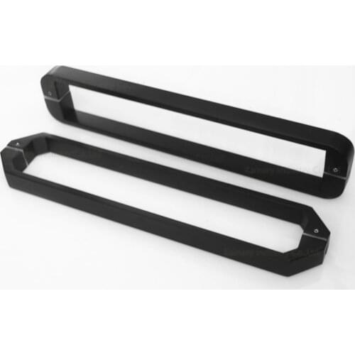 Matte black stainless steel shower room glass door handles, hotel swing door bathroom door knob door handle