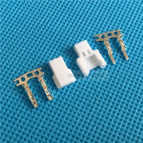Micro JST Losi Walkera 2-pin Connector plug Male, Female with Crimps x 50 Sets