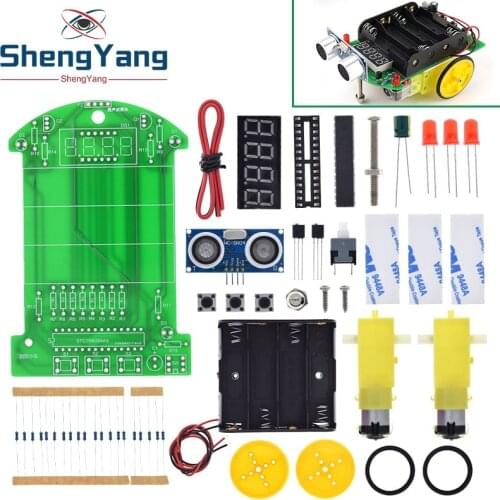 D2-4 Ranging car parts diy kit Ultrasonic module Intelligent ranging car kit for Arduino