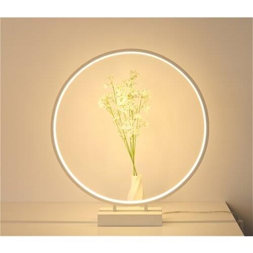 Table lamp Three color warm round desk light Nordic bedroom bedside decorative desk lamp table light