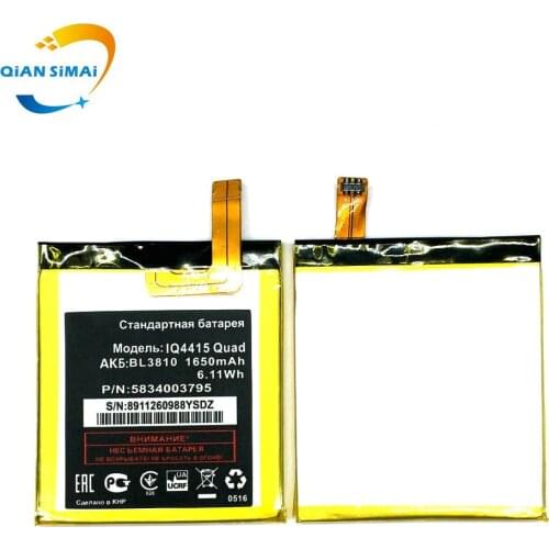 New BL3810 1650mAh High Quality Li-ion battery for FLY IQ4415 Quad IQ4415 Q Phone + Track Code