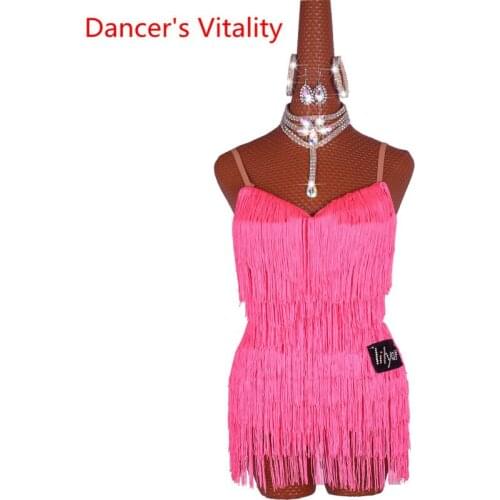 Latin Dance Competition Dresses for Women Latin Dancing Professional Clothing Dress Customized Chacha Dance Wear Stage Costumes