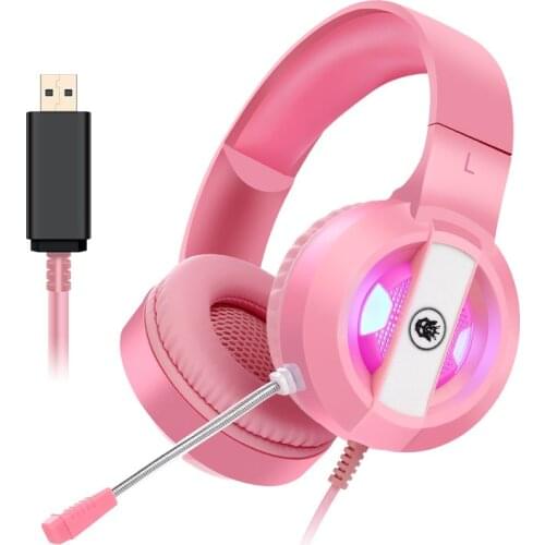 S300 Wired Head-mounted Headset Computer Gaming Headphone With LED Light Stereo Microphone USB Interface Earphone For Computer