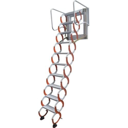Foldable Loft External Staircase High Quality Fold Up Stairs to Attic Titanium Magnesium Wall Access Attic Vertical Opening