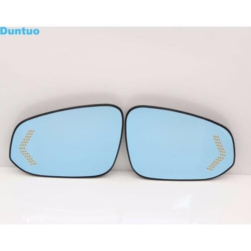 Blue Mirror Car Side View Mirrors Glare Proof Mirror LED Turn Signal Lamp Heated Rearview Mirror For Toyota RAV4 2013-2016