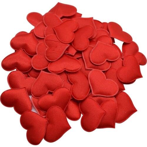 100pcs Silk Sponge Heart Shaped Petals Wedding Confetti DIY Romantic Atmosphere Decorations Marriage Room Decor Wedding Supplies