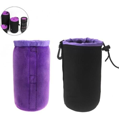 210X90mm Large Universal SLR Camera Thick Camera Drawstring Lens Protective Bag with Chain Handle