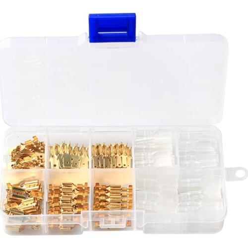 270/180/120Pcs 2.8/4.8/6.3mm Crimp Terminals Insulated Seal Electrical Wire Connectors Crimp Terminal Connector Assortment Kit