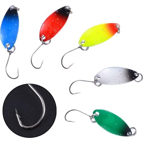 5Pcs 3g High Reflective Sequin Spoon Fishing Lures Wobbler Baits Mini Trout Blinker Hard Baits Crankbait Artificial Baits