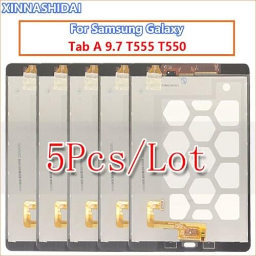 5PCS/LOT For Samsung GALAXY Tab A 9.7 SM-T550 T550 T551 T555 Display Touch Screen Digitizer Sensors Assembly Panel Replacement