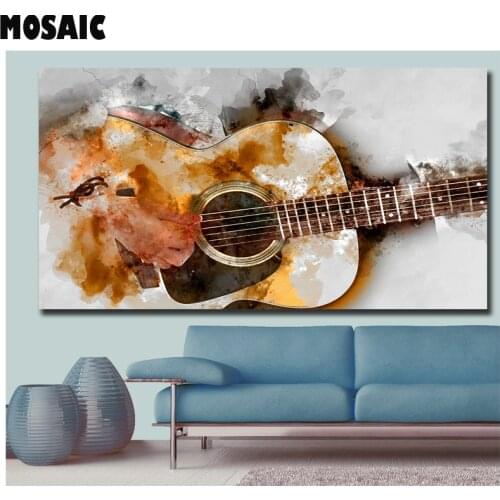Diamond painting The melody of the guitar Abstract art Wall Art Picture Home Decor Living Room Modern mosaic Canvas painting