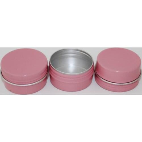 10ml 30ml 50ml 60ml Empty Pink Aluminum Jar Case Cosmetic Eyebrow Eyeliner Cream Gel Mascara Container Storage Soap Tins 100pcs