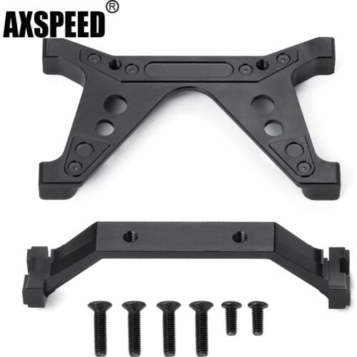 AXSPEED RC Car Upgrade Replace Parts Black Metal Front/Rear Lower Shock Mount Brace for Axial SCX10 II 90046 1:10 RC Crawler Car