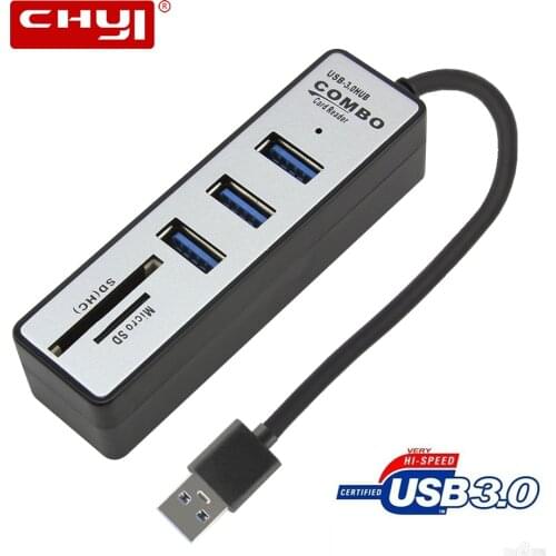 CHYI Usb Hub 3.0 Multi Port In One Splitter Usb3.0 2.0 Hab Micro SD/TF Card Reader Hubs Mini Combo Accessories For PC Computer