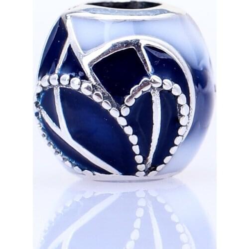 DoDoFly Genuine 925 sterling silver Blue Epoxy Butterfly Wing charms fit original bracelet DIY Jewelry