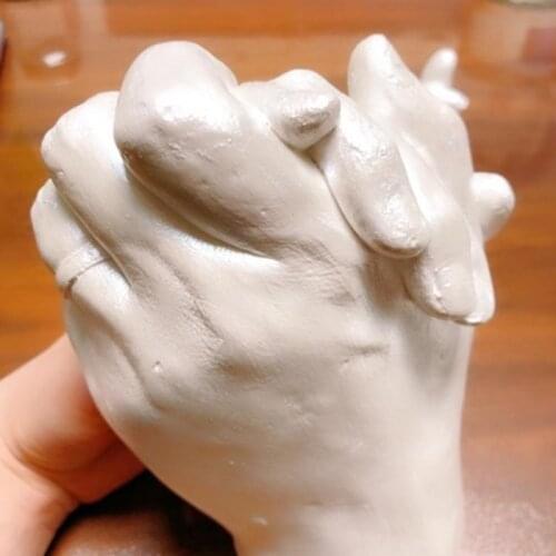 Eelhoe Clone Powder Model Powder Valentines Day Couple Hand Model Infant Three-dimensional Hand And Foot Model Figurines