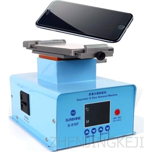 Screen Separator Auto Heating Metal Mobile Phone Repair Equipment Glue Removal Heating Curved/Platform Plate LCD Screen S-918F