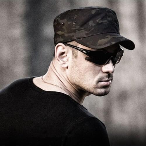 Camouflage Tactical Baseball Cap Flat Cap Army Fans Combat Training Military Hat Outdoor Breathable Climbing Hiking Sports Hat