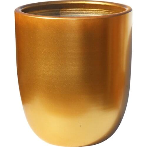 Gold Glitter Ujar Model Outsize Size Ceramic Flower Pot 40x36 cm