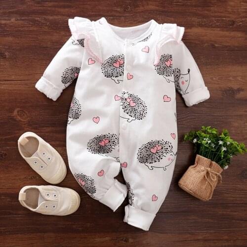 New Born Baby Girl Romper Babygrow Newborn Infant Toddler Girls Costume Hedgehog Onesie Long Sleeve Jumpsuit Clothes Clothing