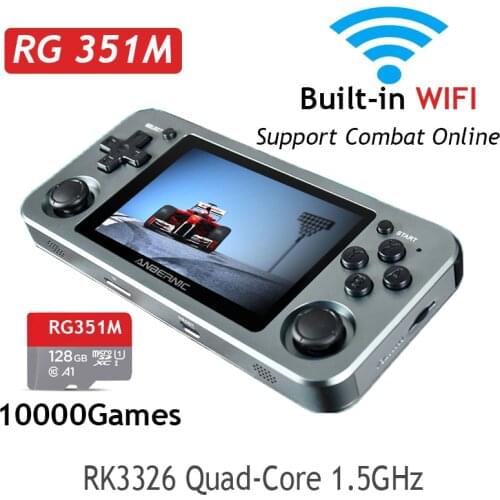 ANBERNIC RG351M RG351P Retro Video Game Console Aluminum Alloy Shell 2500 Game Portable Console RG351 Handheld Game Player