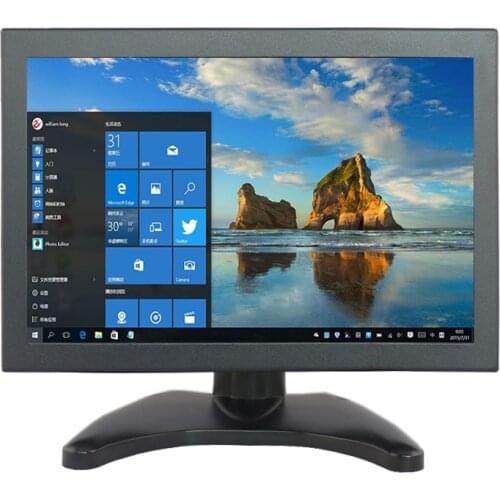 Desktop HD monitor 10.1 inch 1920*1200 metal case cheap small lcd moonitor with AV BNC VGA HDMI USB