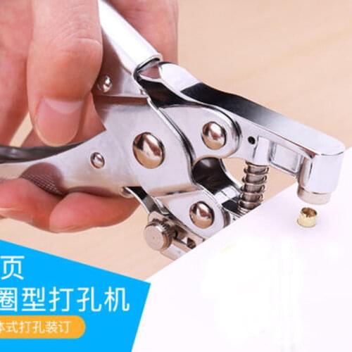Metal Retainer Punching Machine with Eyelet Grommet Plier With Grommets 5mm Round Hole Perforadora de papel